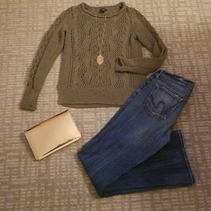 The Gap - Olive Green Cable sweater